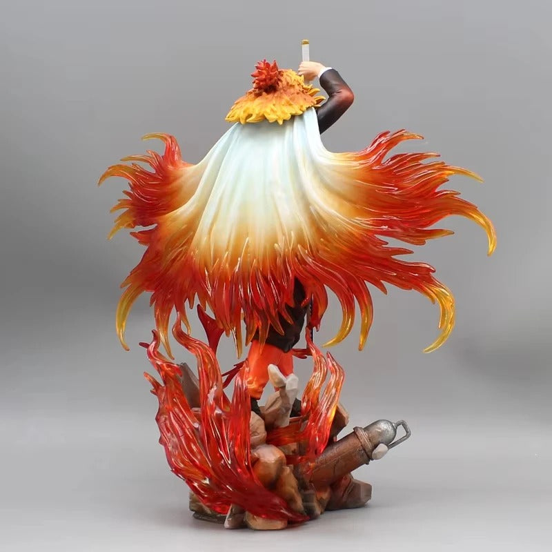 30cm Demon Slayer Figure – Rengoku Kyoujurou Flame Hashira PVC Statue