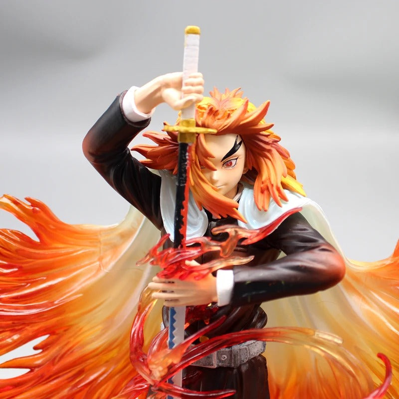 30cm Demon Slayer Figure – Rengoku Kyoujurou Flame Hashira PVC Statue