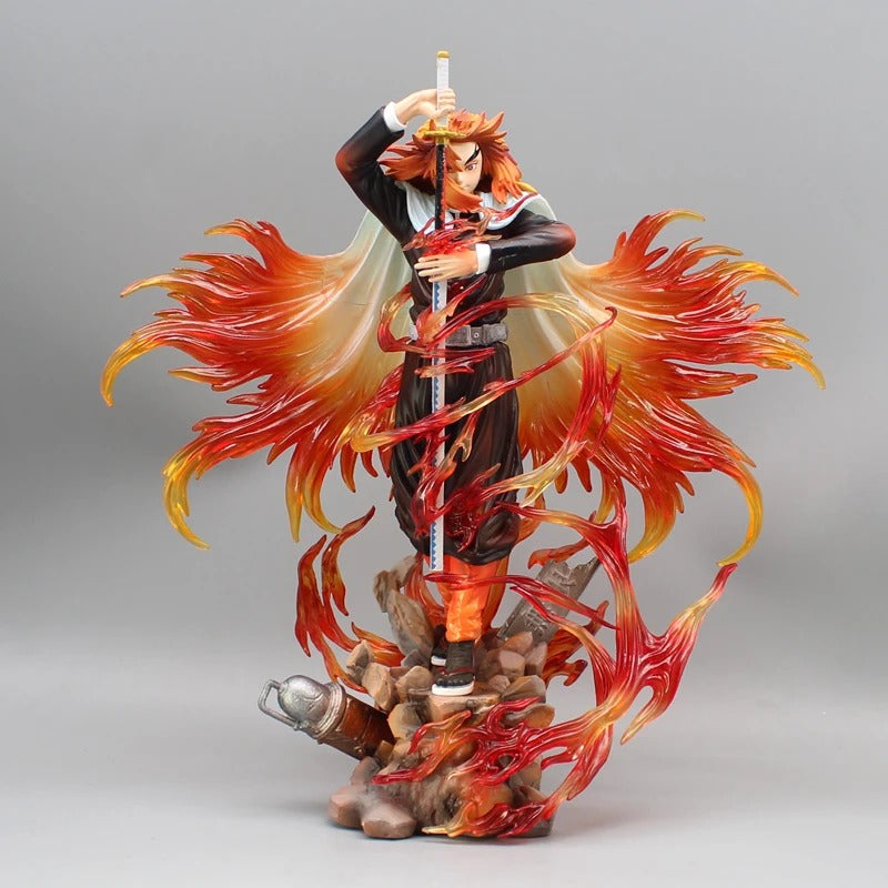 30cm Demon Slayer Figure – Rengoku Kyoujurou Flame Hashira PVC Statue